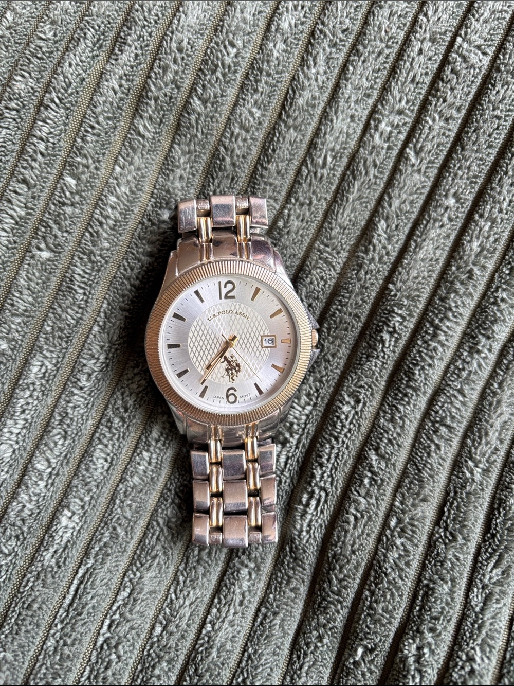 U.S. Polo Assn. Two-Tone Silver and Gold Men's Bracelet Watch